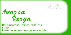 amazia varga business card